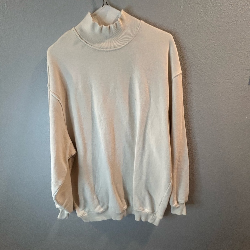 Topshop Cream Turtleneck Sweater